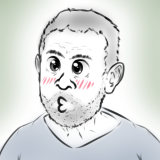 An animé depiction of childrens' writer and entertainer, Michael Rosen. Yeah, I don't even know.